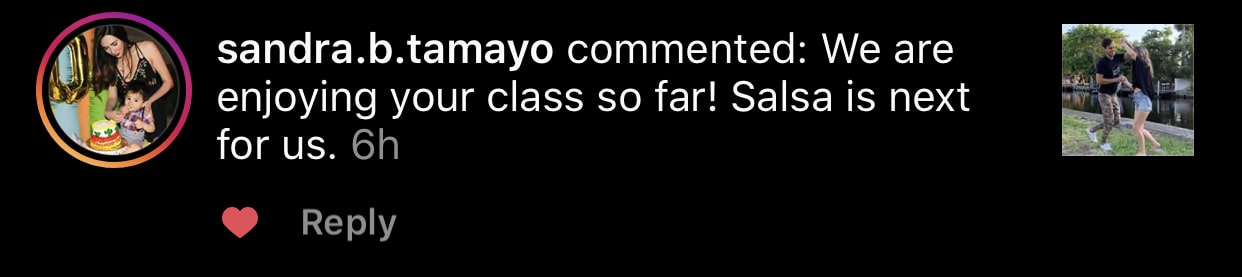 Testimonial from Sandra Tamayo